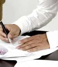 firm, contract, person signing a document