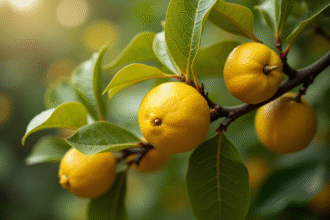 Raisin de branche de citron malade avec feuilles jaunes